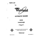 Whirlpool LA6800XMW0 front cover diagram