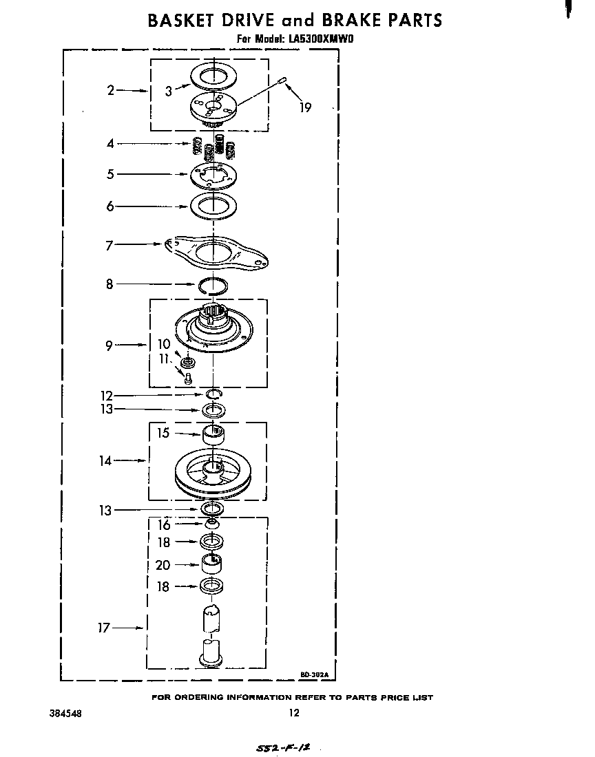 Basket drive and brake