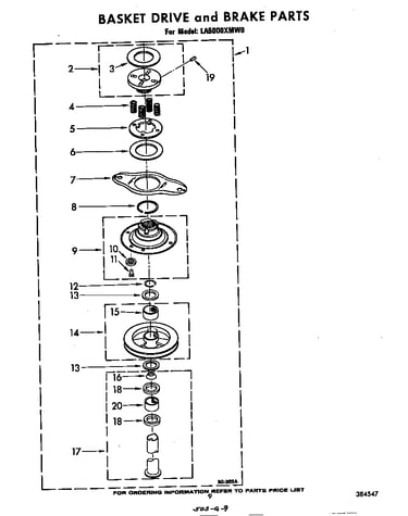 Basket drive and brake