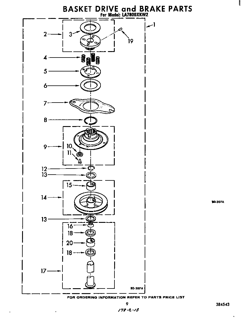 Basket drive and brake