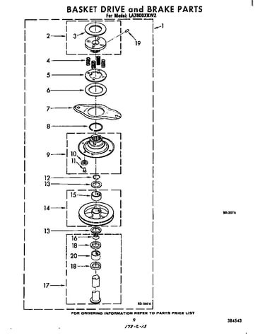 Basket drive and brake