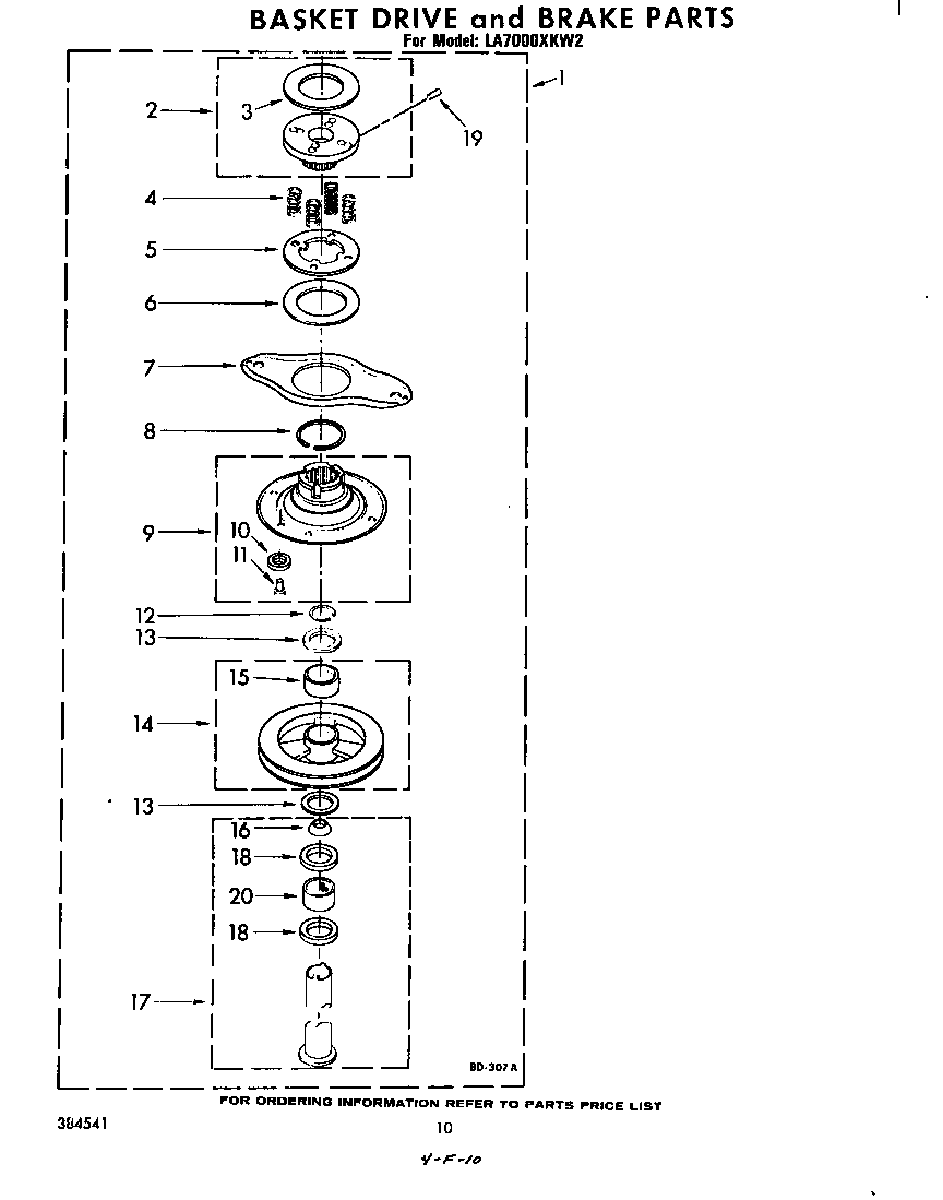 Basket drive and brake