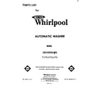 Whirlpool LB5500XKW0 front cover diagram