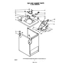 Whirlpool LB5500XLW0 top and cabinet diagram