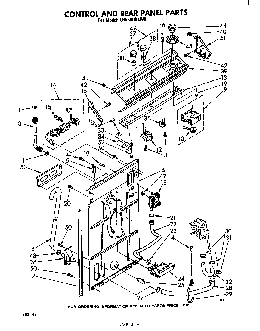 Control and rear panel