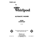 Whirlpool LB3000XLW0 front cover diagram