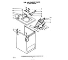 Whirlpool LB3000XLW0 top and cabinet diagram
