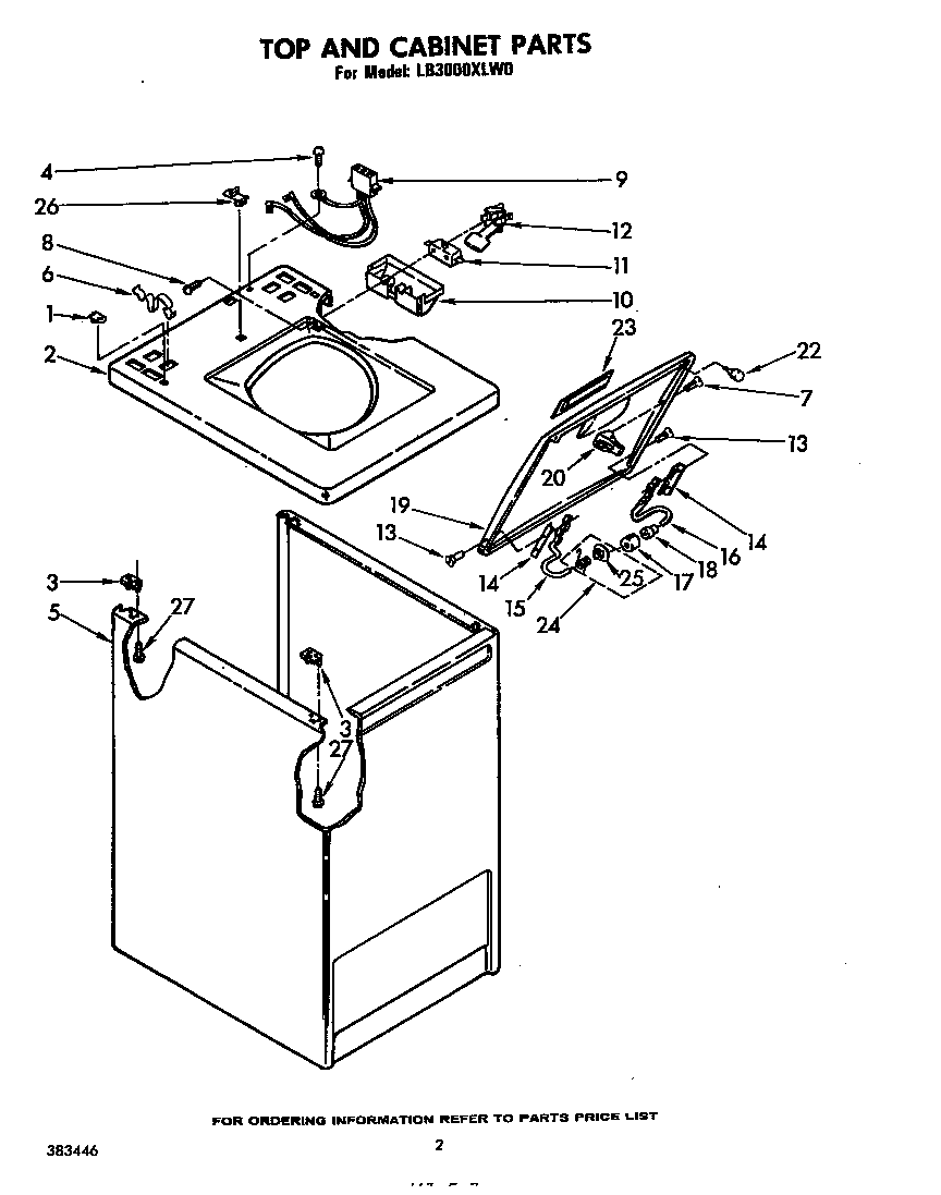 Top and cabinet