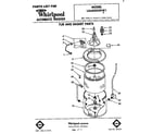 Whirlpool LA6800XKW1 tub and basket diagram