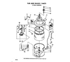 Whirlpool LA5580XKW1 tub and basket diagram