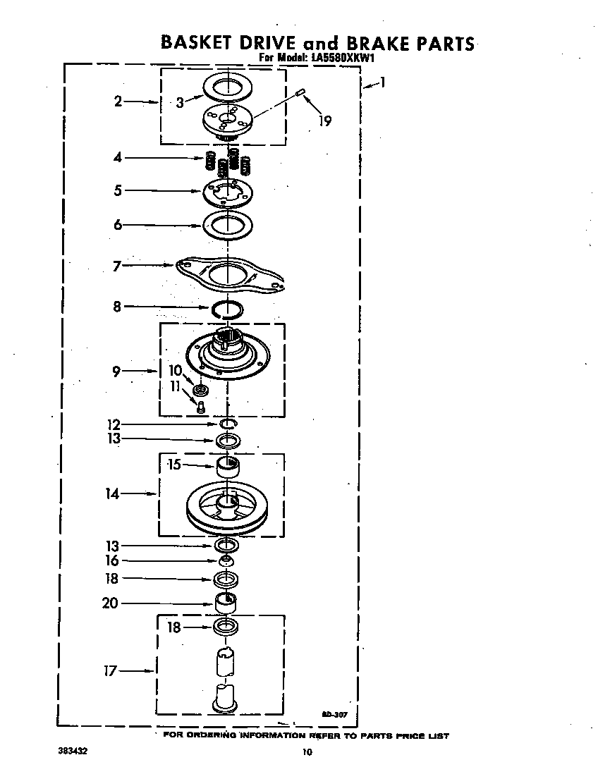Basket drive and brake