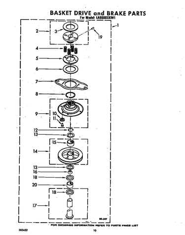 Basket drive and brake