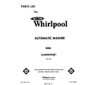 Whirlpool LA3800XKW1 front cover diagram