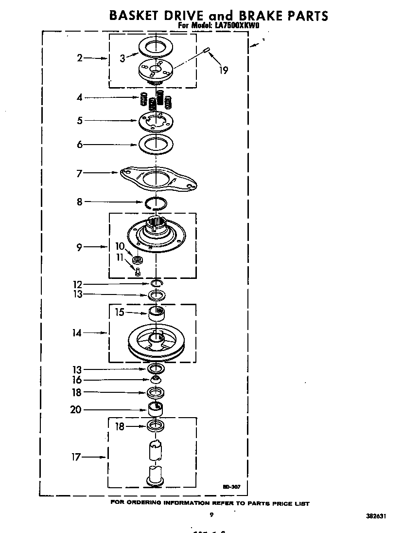 Basket drive and brake
