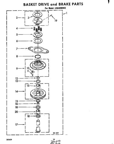 Basket drive and brake