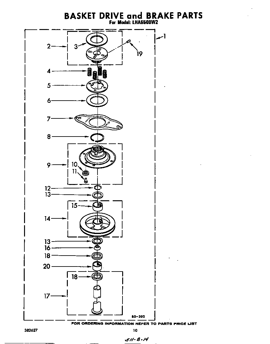 Basket drive and brake