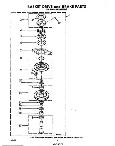 Basket drive and brake
