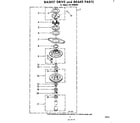 Whirlpool LHA5600W2 basket drive and brake diagram