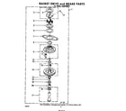 Whirlpool LHA6300W2 basket drive and brake diagram