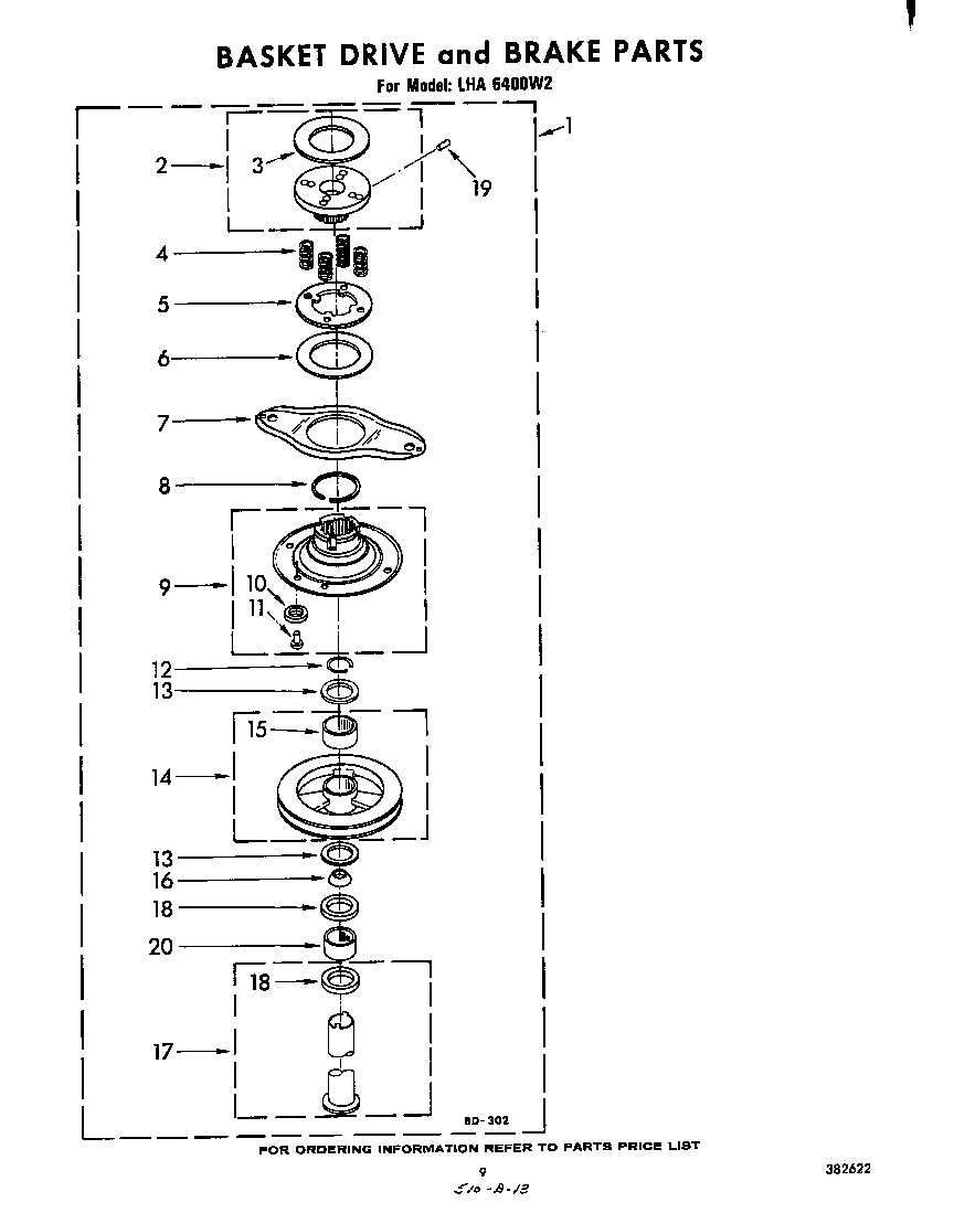 Basket drive and brake