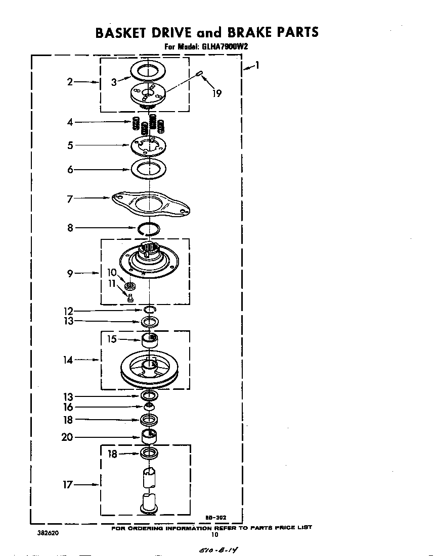 Basket drive and brake
