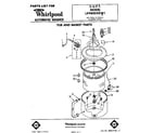 Whirlpool LA9800XKW1 tub and basket diagram