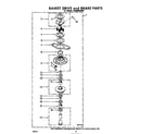 Whirlpool LC4500XKW0 basket drive and brake diagram