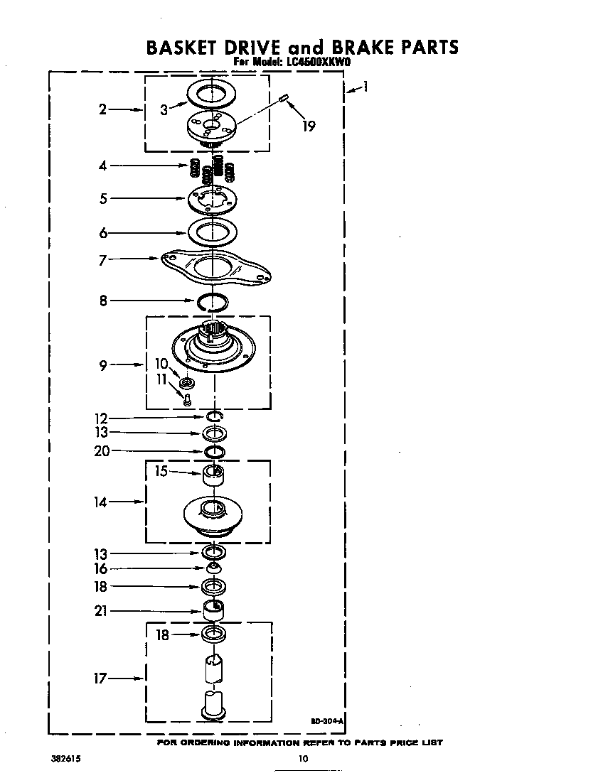 Basket drive and brake