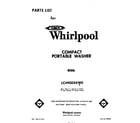 Whirlpool LC4900XKW0 front cover diagram