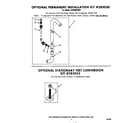 Whirlpool LC4900XKW0 optional permanent installation kit #285050 diagram