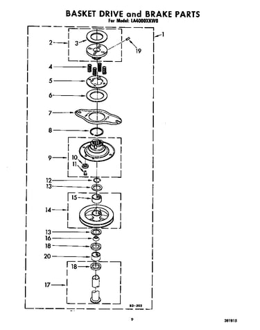 Basket drive and brake