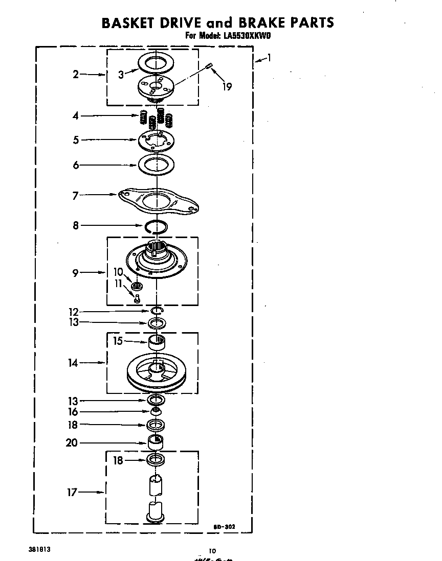 Basket drive and brake