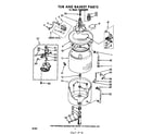 Whirlpool LHA5810W0 tub and basket diagram