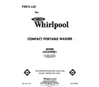 Whirlpool LHC4500W1 front cover diagram
