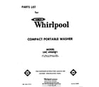 Whirlpool LHC4900W1 front cover diagram