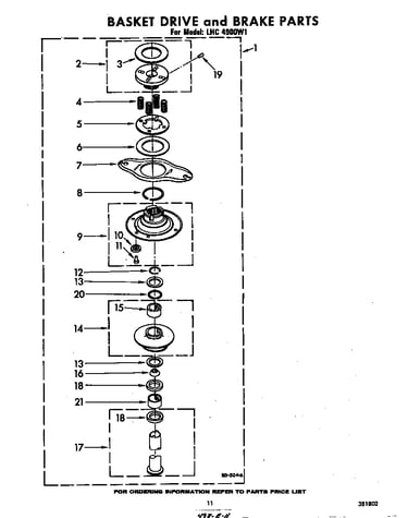 Basket drive and brake