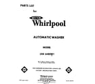 Whirlpool LHA6480W1 front cover diagram