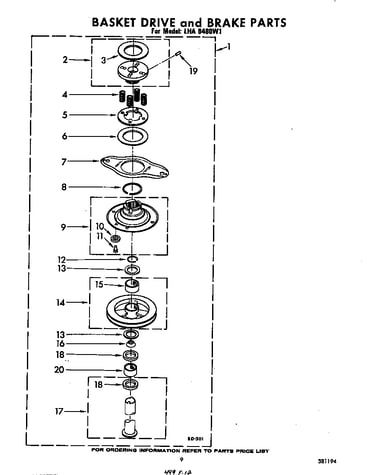 Basket drive and brake