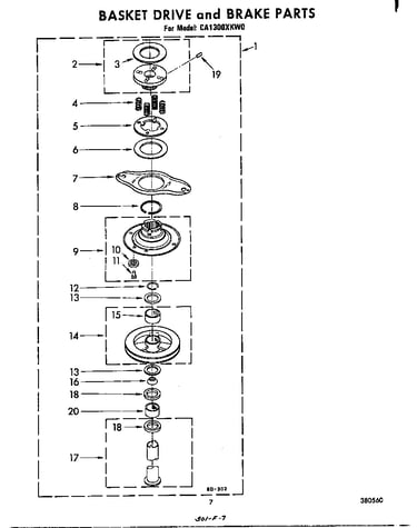 Basket drive and brake