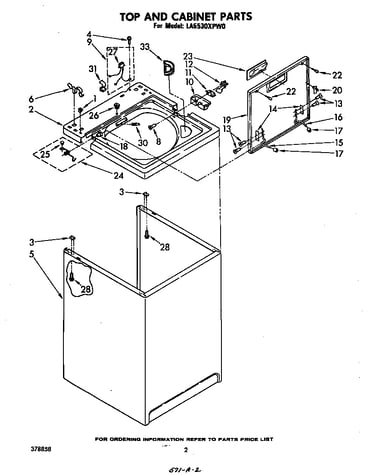 Top and cabinet