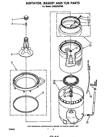 Agitator, basket and tub