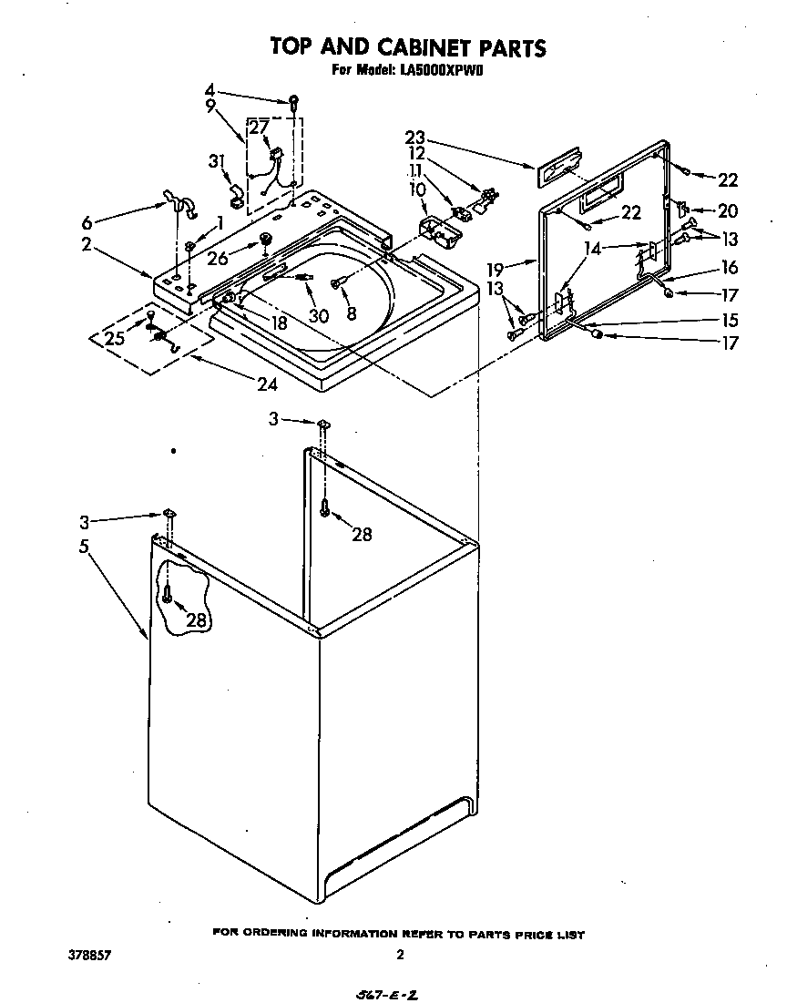 Top and cabinet