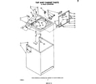 Whirlpool LA5700XPW0 top and cabinet diagram