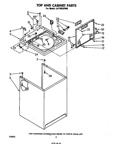 Cabinet and top