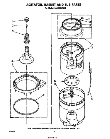 Agitator, basket and tub