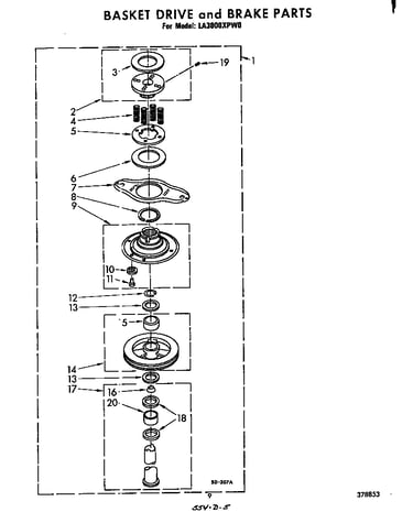 Basket drive and brake