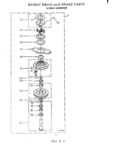 Basket drive and brake