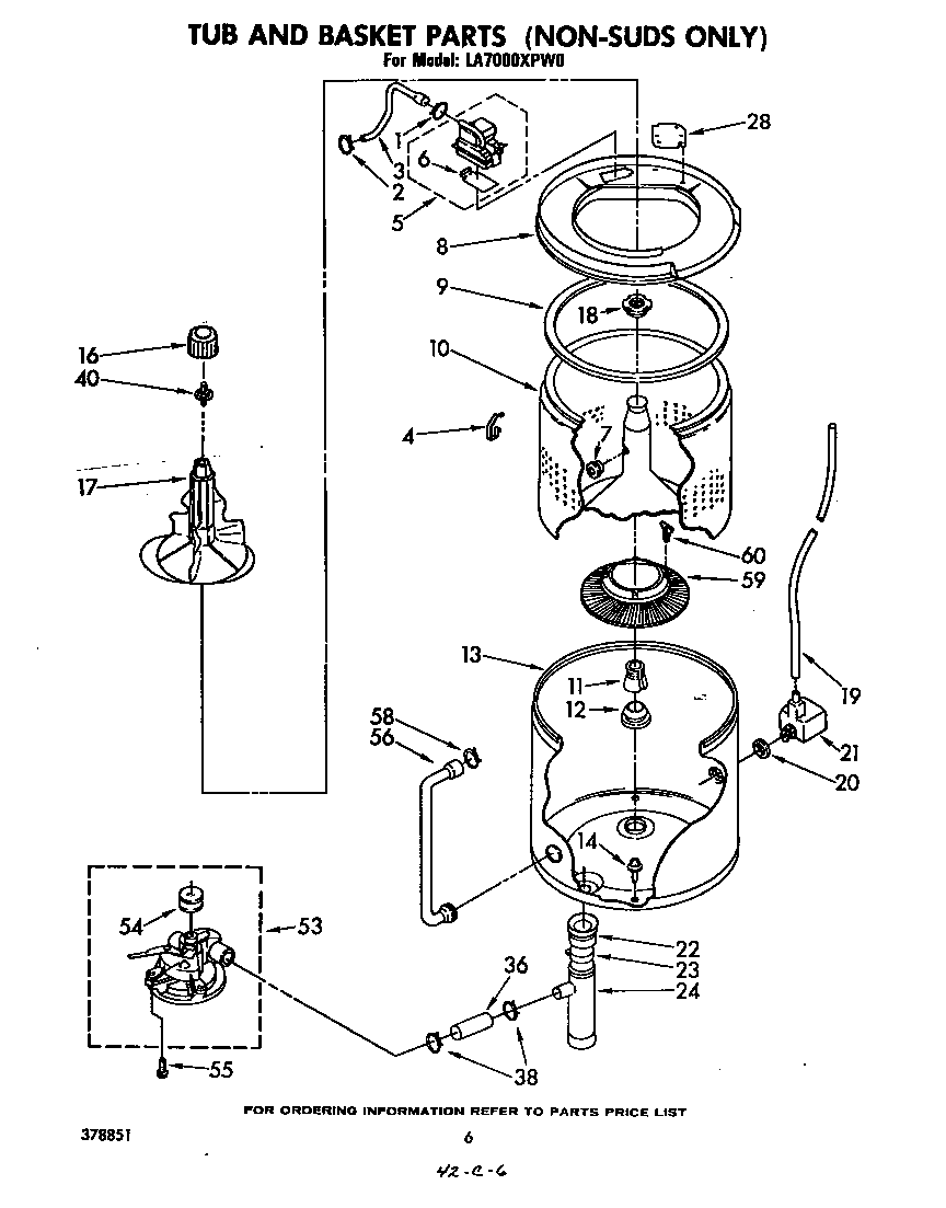 Tub and basket (non-suds)