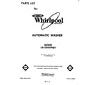 Whirlpool LA5580XPW0 front cover diagram