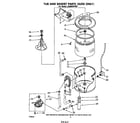 Whirlpool LA5800XPW0 tub and basket (suds only) diagram